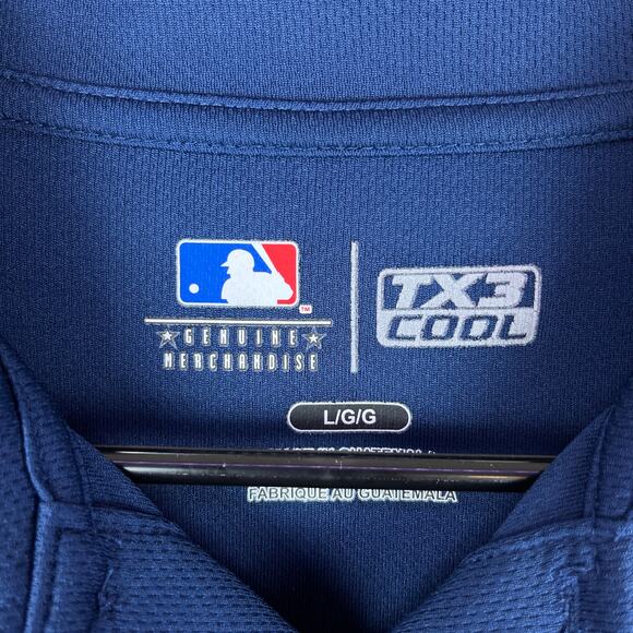 MLB Genuine Merchandise Mens Shirt Navy Blue TX3 Cool Polo Boston Logo Large - Picture 6 of 12